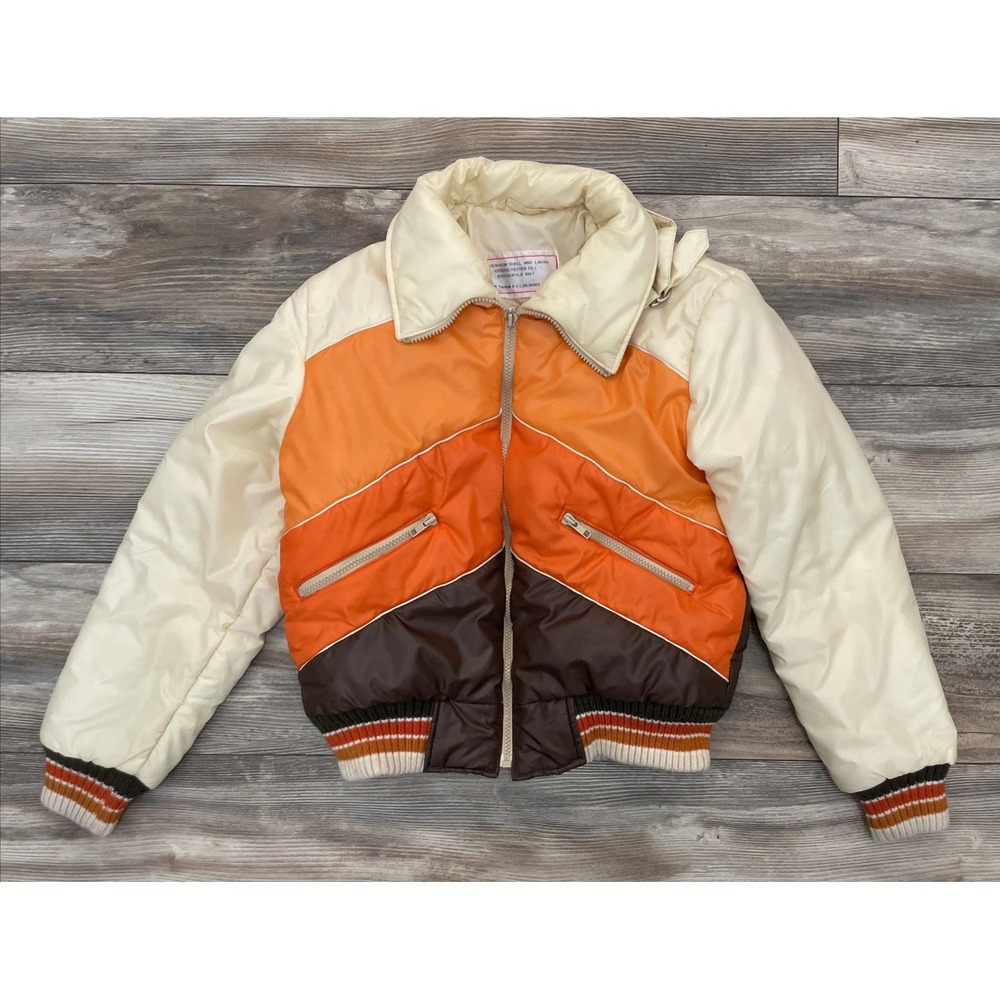 Vintage 70s Comfy Down Puffer Ski Jacket Women's L Snowmobile